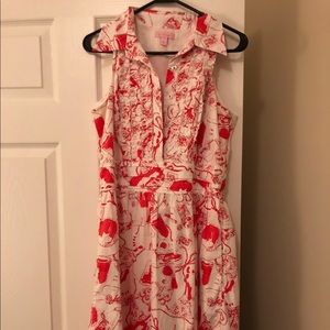 Red and White Lilly dress